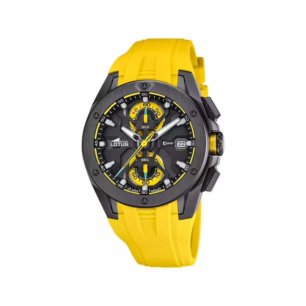Lotus - Chronograph Uhr, Vortex, 44mm, Gelb