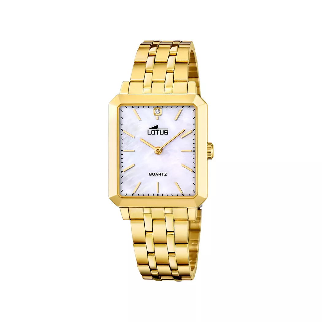 Lotus - Analoguhr, Square Series, 32mm, Gold