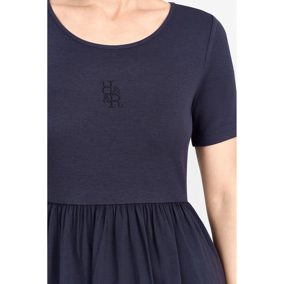 Rich & Royal Kurzarm Midi Kleid  