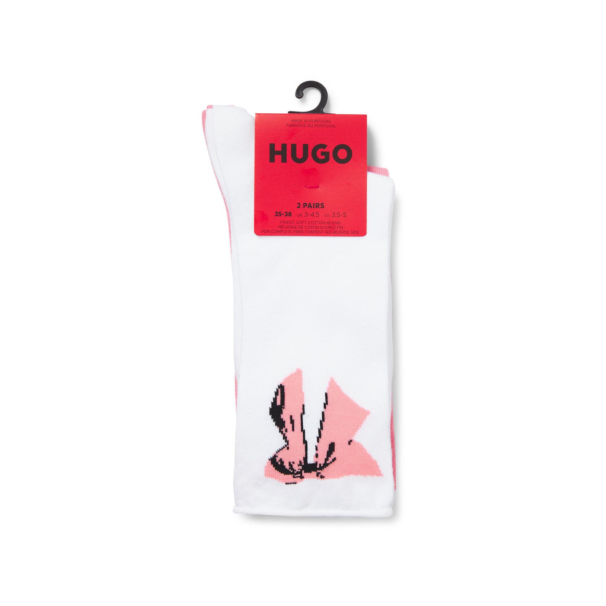 HUGO 2 Paar QS Pop Bow Knielange Socken  