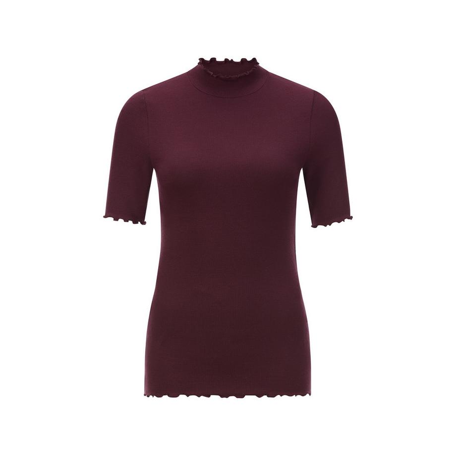 Rich & Royal T-shirt a costine a maniche corte con collo alto  