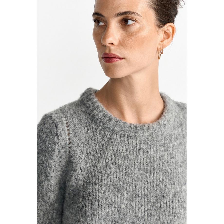 Rich & Royal Gestricktes Halbarm Rundhals T-Shirt  