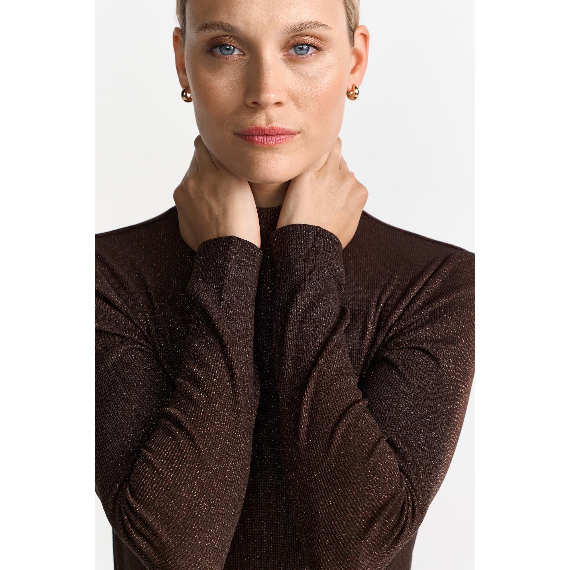 Rich & Royal T-shirt maniche lunghe con collo alto  