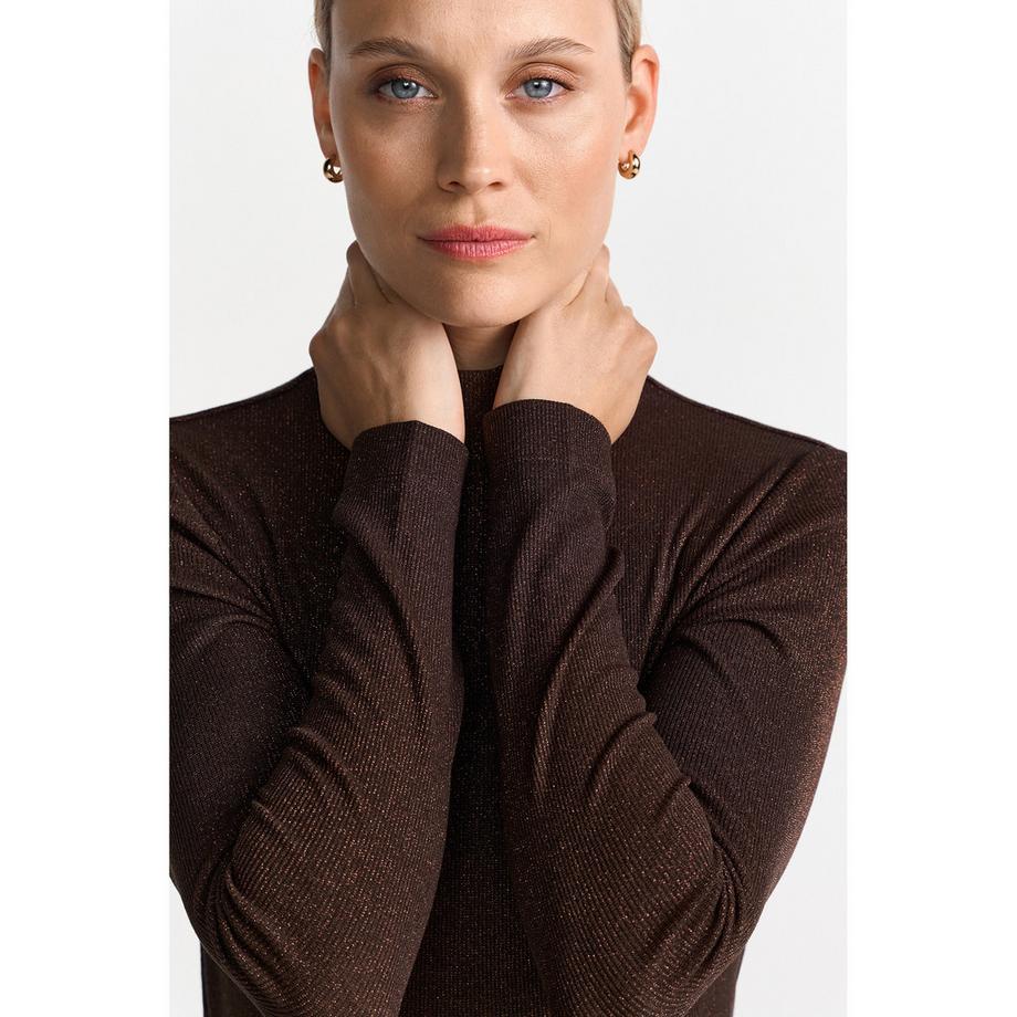 Rich & Royal T-shirt maniche lunghe con collo alto  