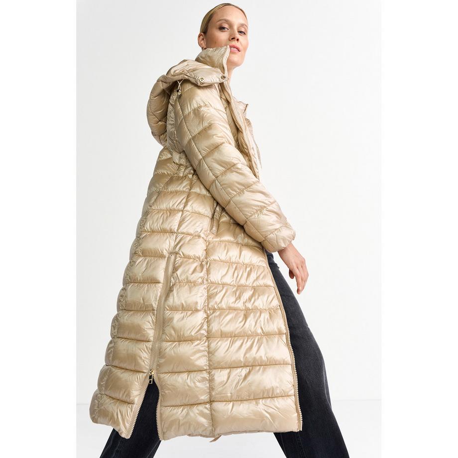 Rich & Royal Manteau long matelassé à capuche  