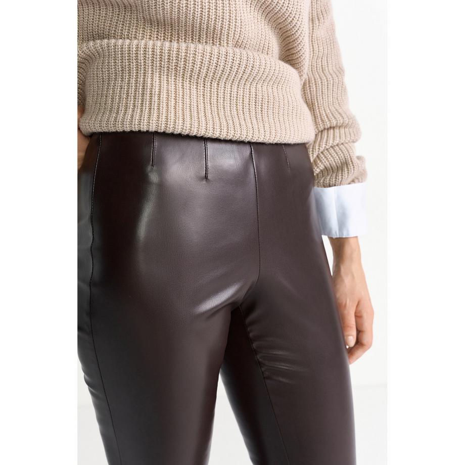 Rich & Royal Faux Leder Slim Fit Hose  