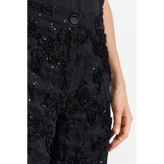 Rich & Royal Pantaloni Larghi Paillettes Floreali  