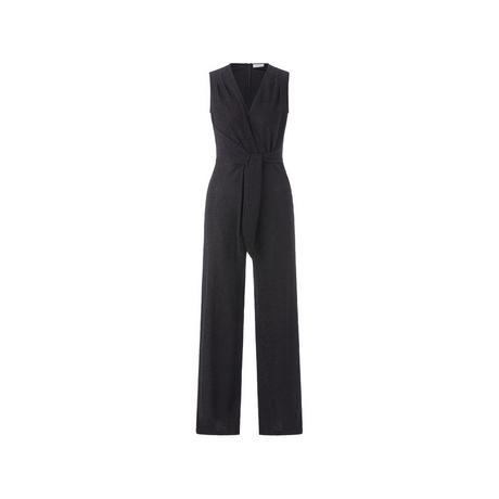 Rich & Royal Ärmelloser Jumpsuit mit Bindegürtel  