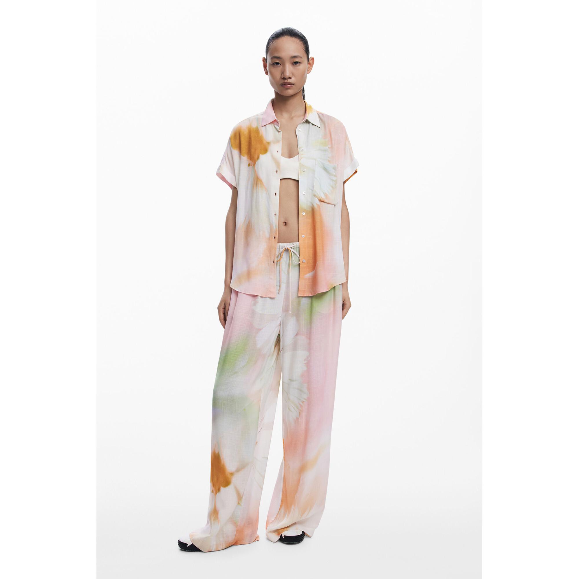 Desigual Kurzarm Tie Dye Hemd  