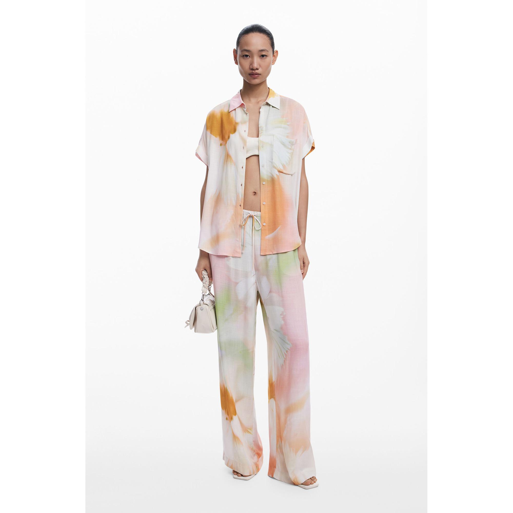 Desigual Kurzarm Tie Dye Hemd  