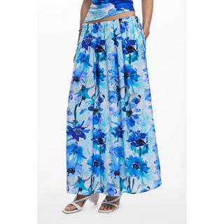 Desigual Floraler ausgestellter Maxirock  