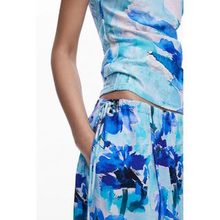 Desigual Floraler ausgestellter Maxirock  