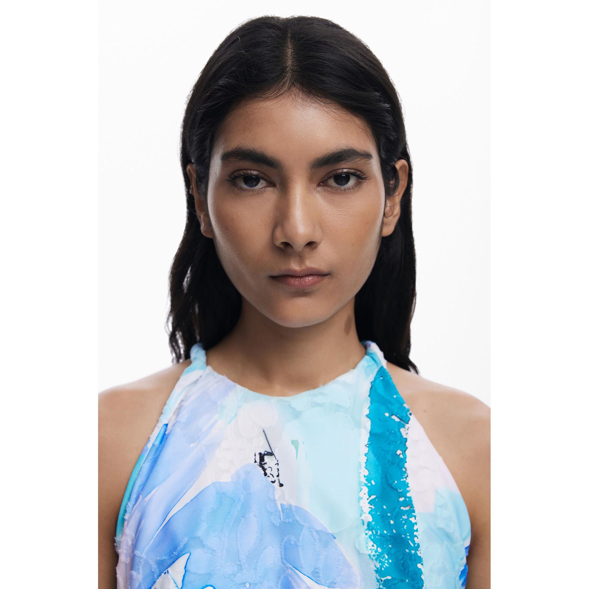 Desigual Ärmelloses Rundhals T-Shirt  