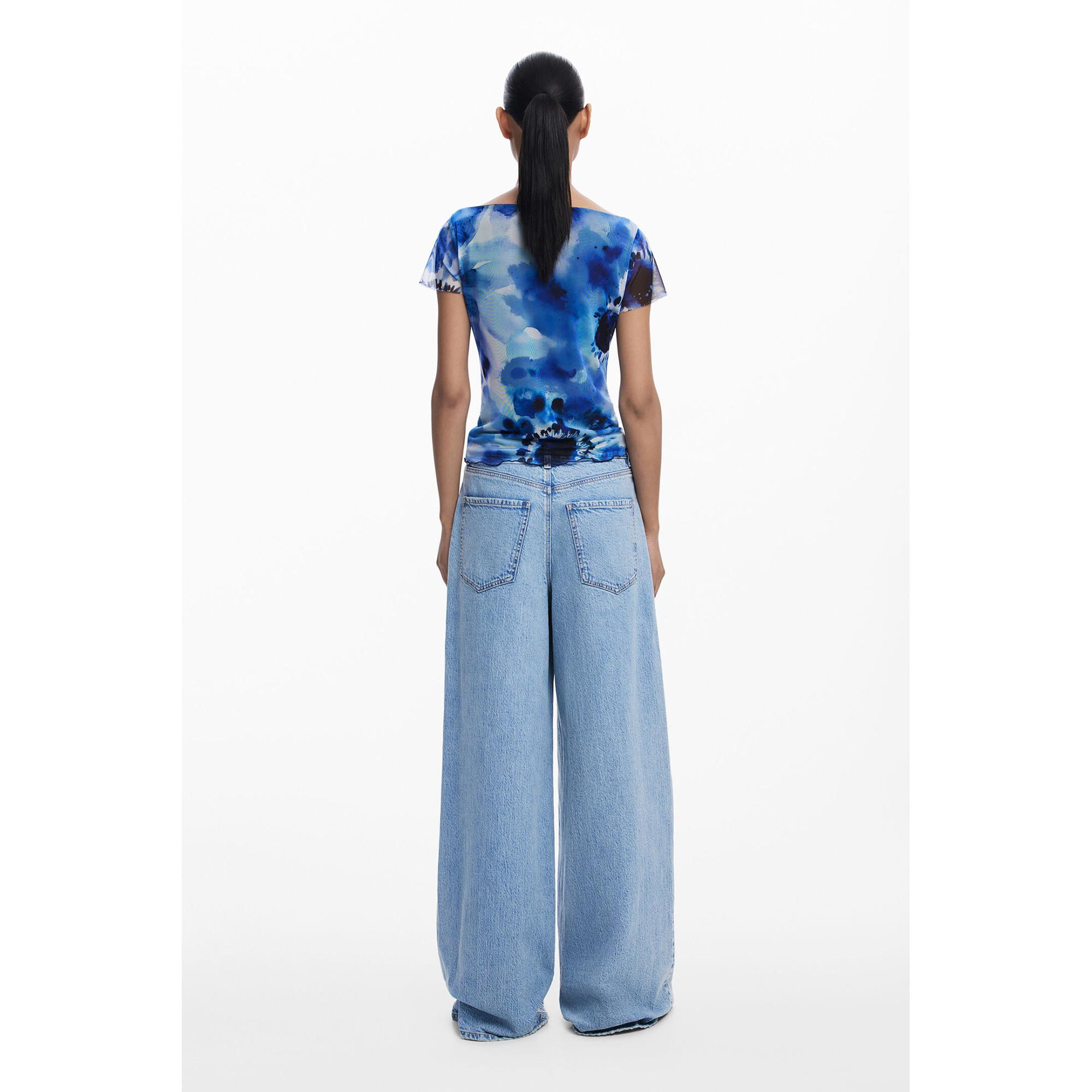 Desigual T-shirt Tie-Dye Cropped  