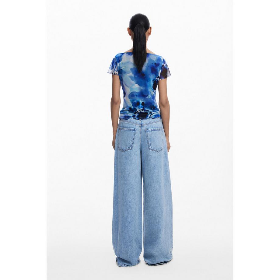 Desigual T-shirt Tie-Dye Cropped  