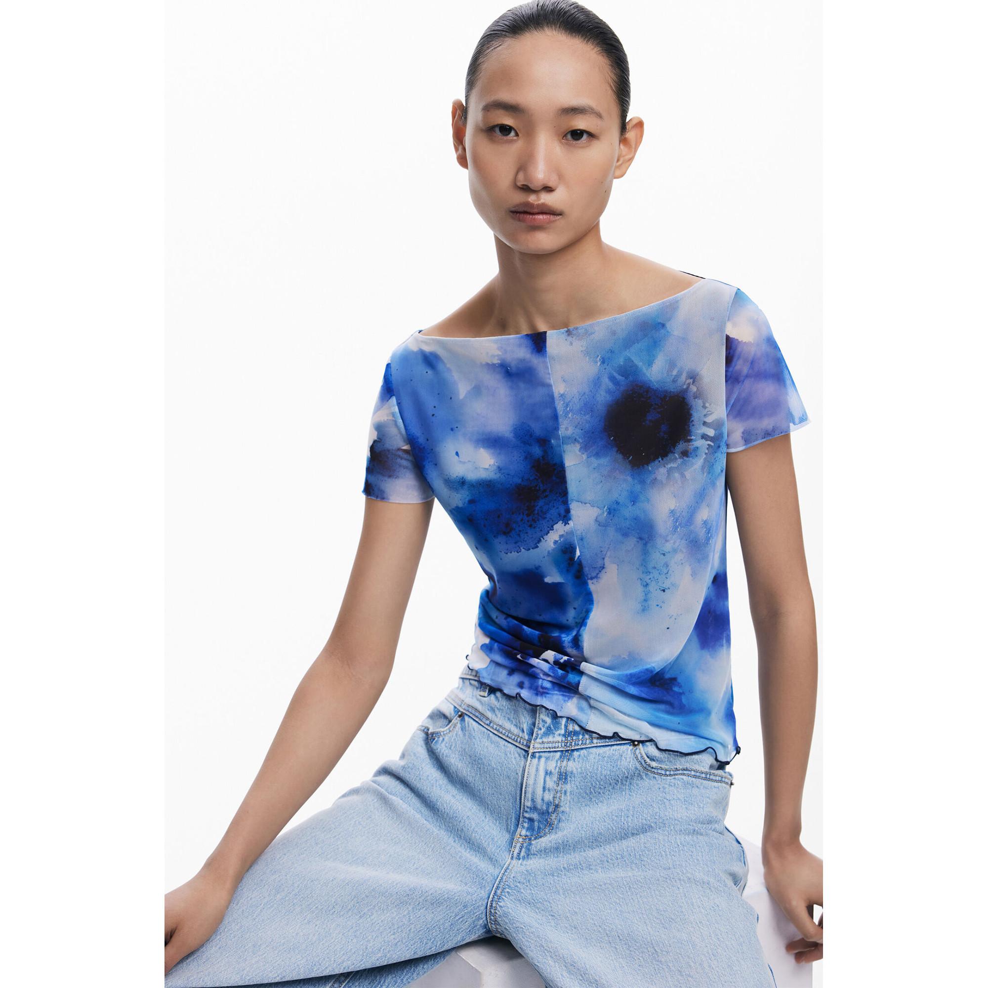 Desigual T-shirt Tie-Dye Cropped  