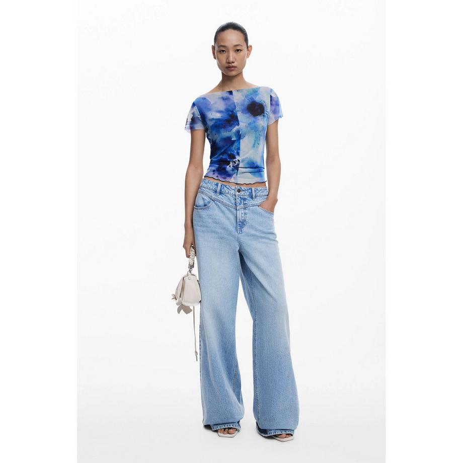 Desigual T-shirt Tie-Dye Cropped  
