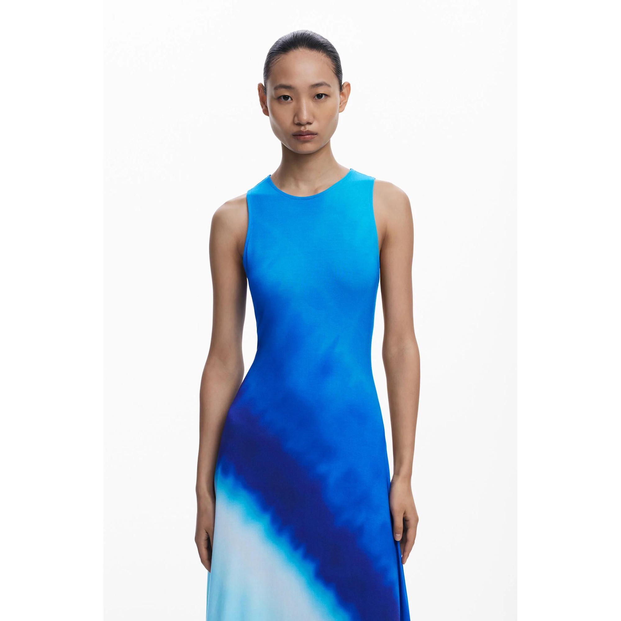 Desigual Abito Maxi Senza Maniche Tie-Dye  