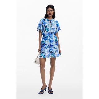 Desigual Geblümtes Kurzarm Mini Kleid  