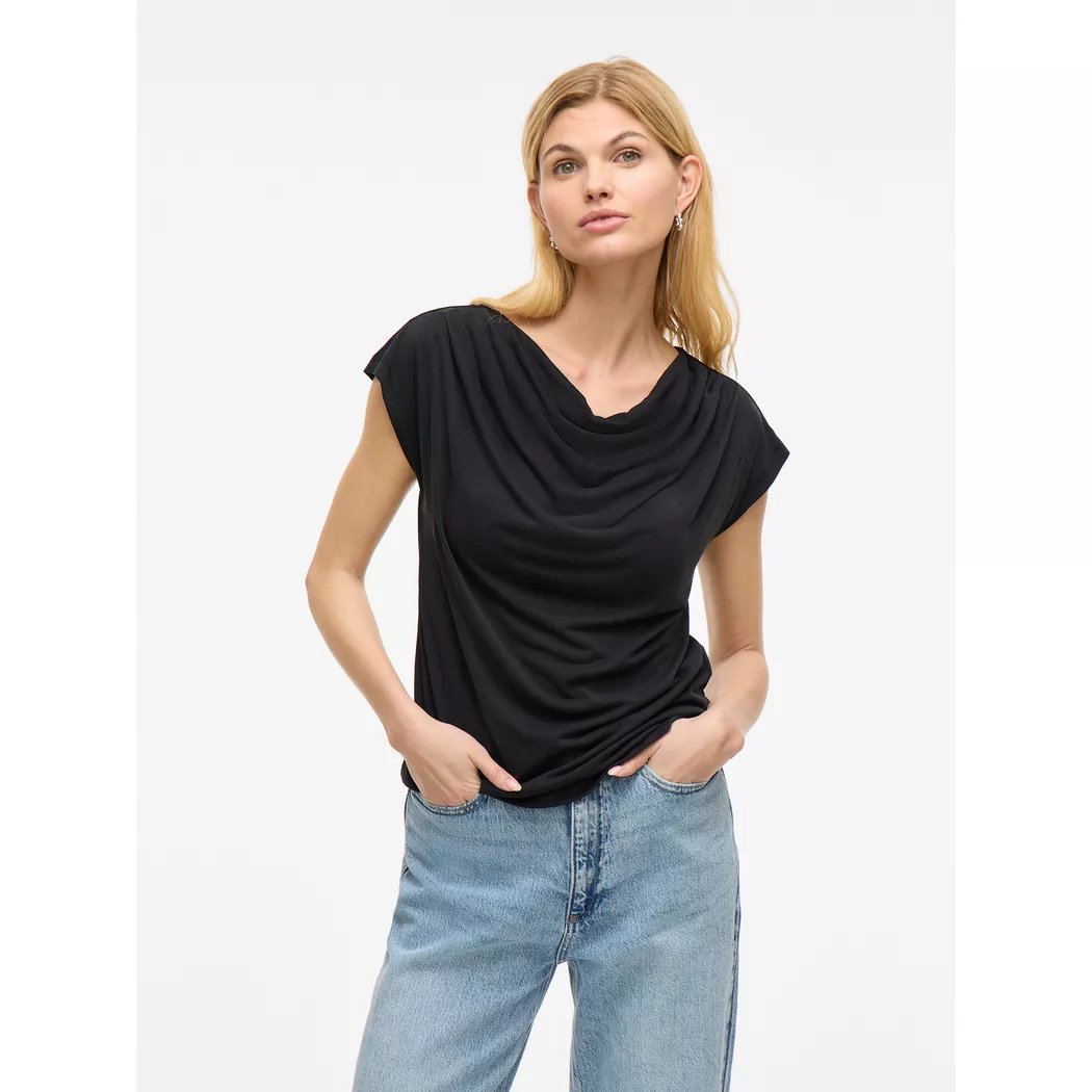 VILA - T-Shirt, für Damen, Black, Größe S