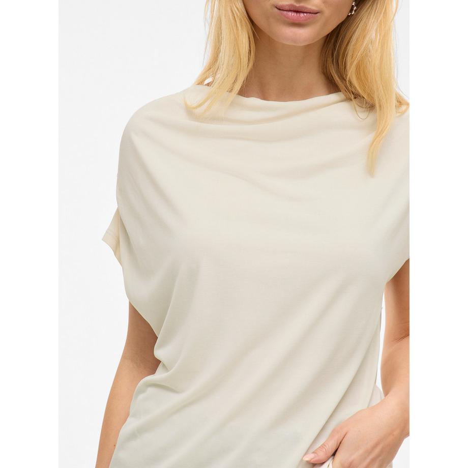 VILA Wasserfallkragen Kurzarm T-Shirt  