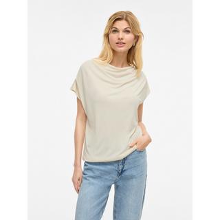 VILA T-shirt Col Drapé Manches Courtes  