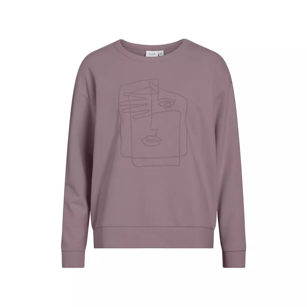 VILA - T-Shirt, langarm, für Damen, Rosa, Größe M