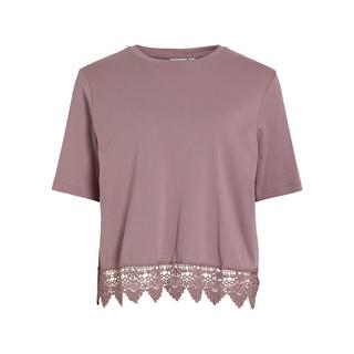 VILA T-shirt con bordo in guipure  