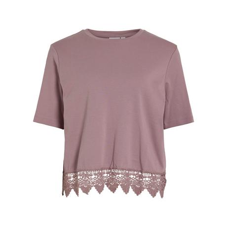 VILA T-shirt con bordo in guipure  