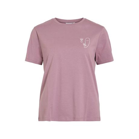 VILA T-shirt Stampa Viso Astratto  