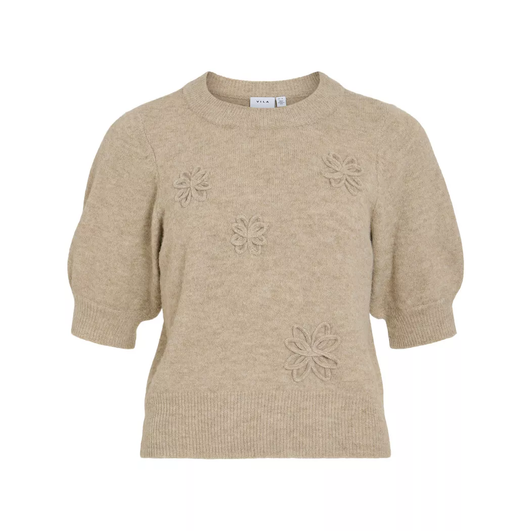 Vila Pull Ril Natural Melange S Femme