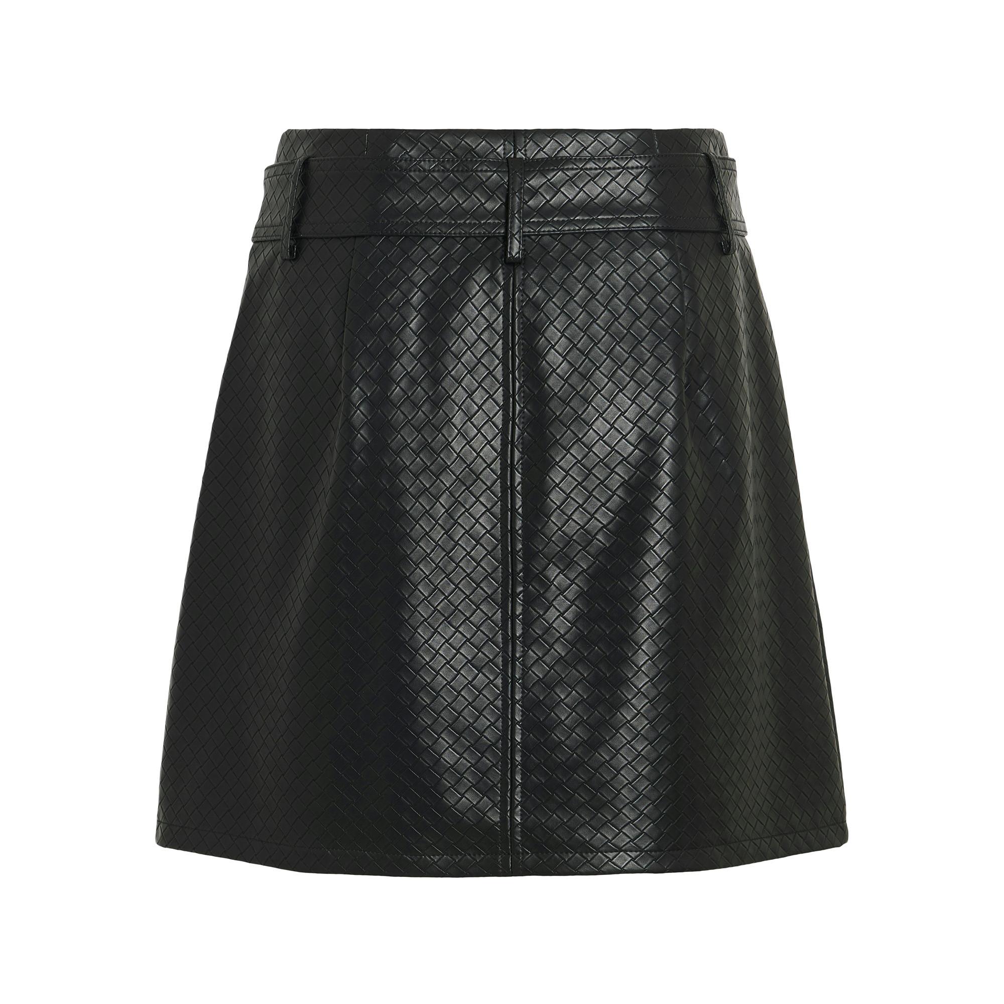 VILA Jupe plissée courte avec ceinture  