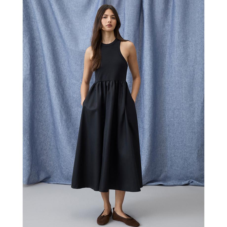 VILA Abito midi svasato senza maniche  