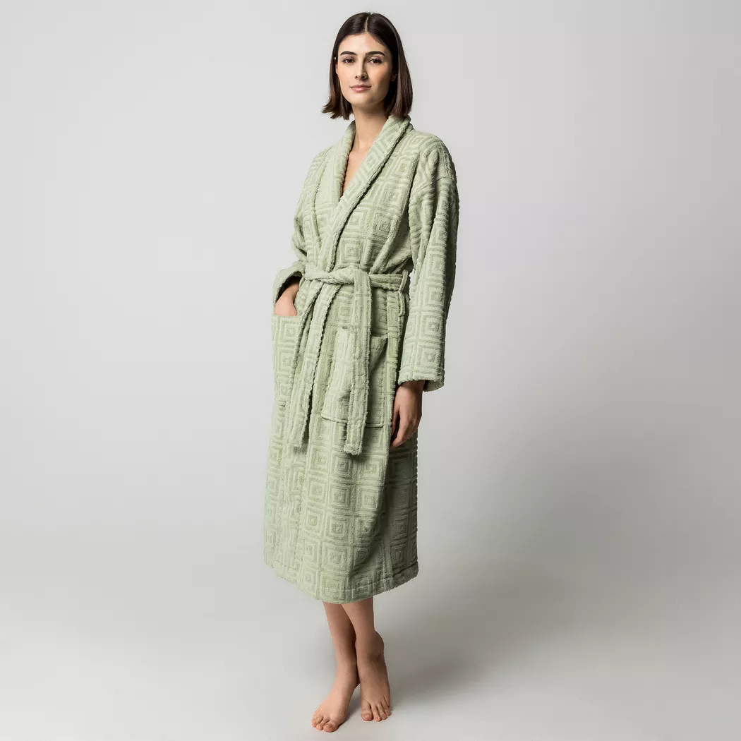 Manor - Bademantel, unisex, Split, L/XL, Grün