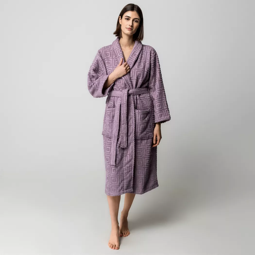 Manor - Bademantel, unisex, Split, L/XL, Viola
