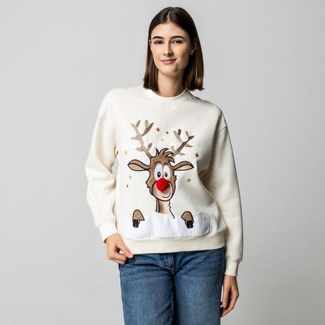 Manor Woman Sweatshirt mit Rentier-Motiv  