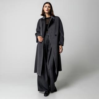 Marella Cappotto doppiopetto in lana castorino  