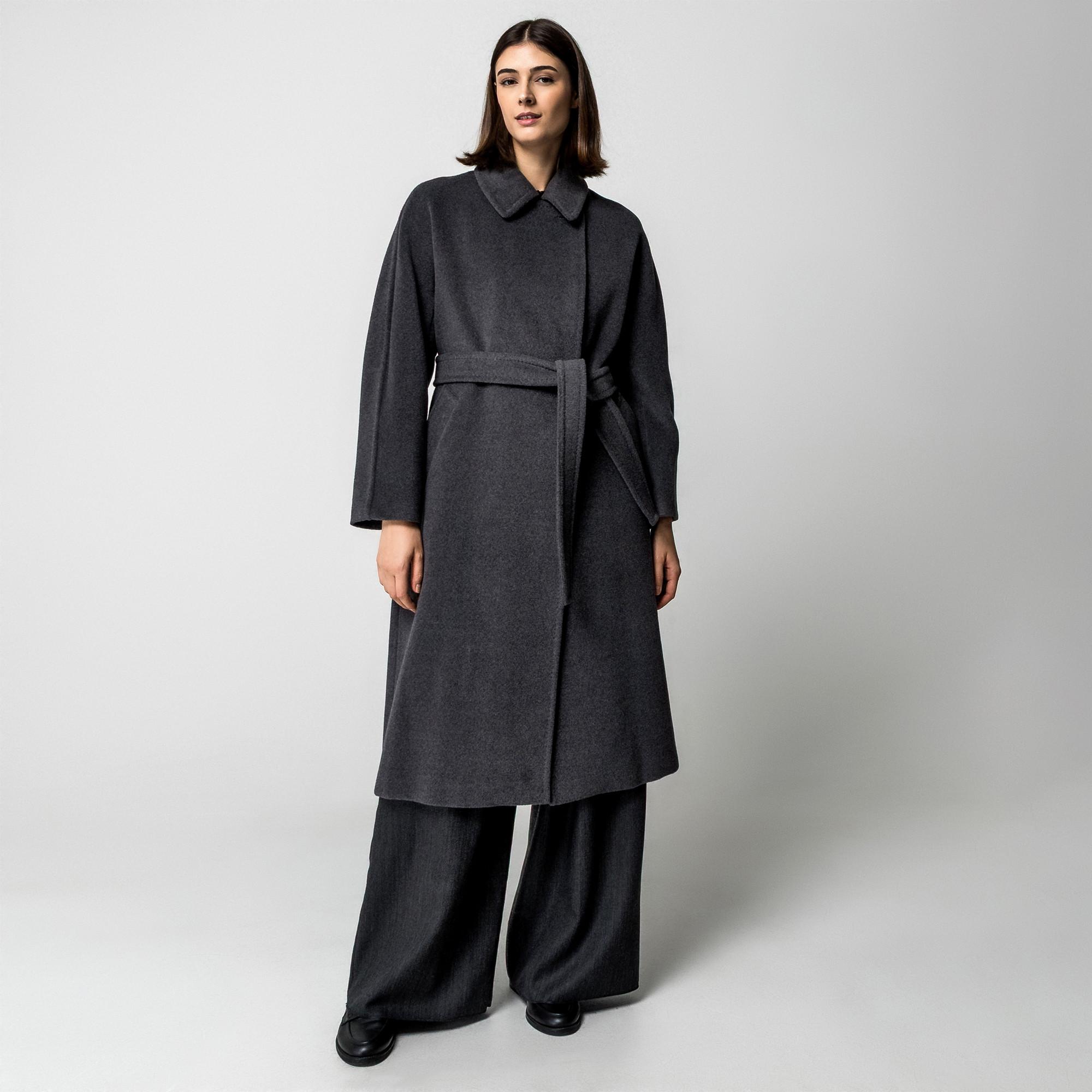 Marella Cappotto doppiopetto in lana castorino  