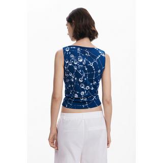 Desigual Ärmelloses bedrucktes T-Shirt  