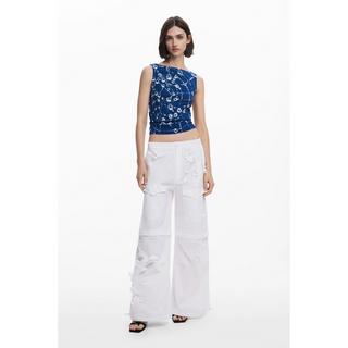 Desigual Ärmelloses bedrucktes T-Shirt  