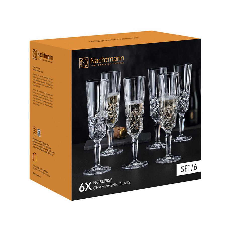 Nachtmann Flûtes à champagne, 6 pièces Noblesse 