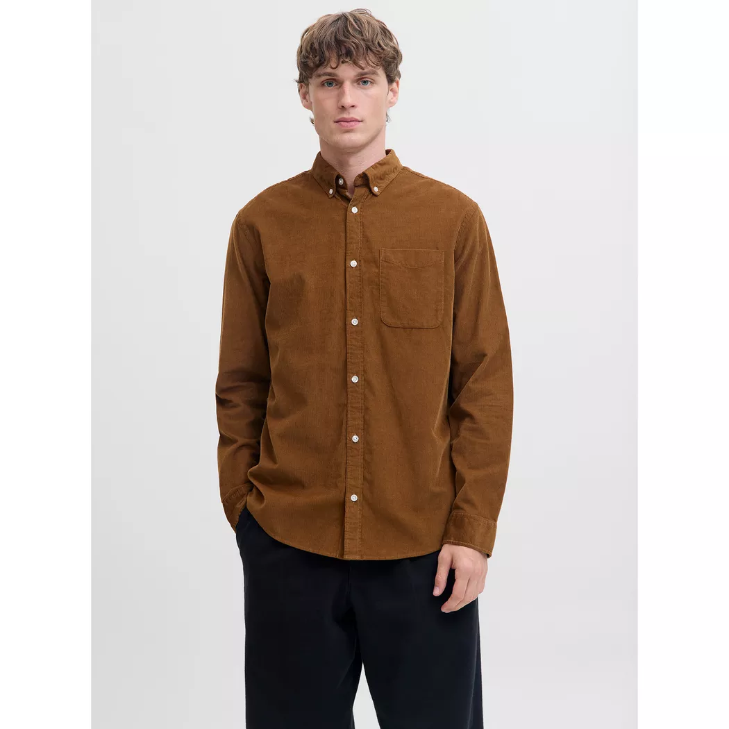 Jack & Jones Chemise à Manches Longues Classic Cord Monks Robe L Homme