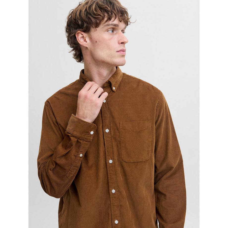 JACK & JONES Langarm Button Down Cordhemd  