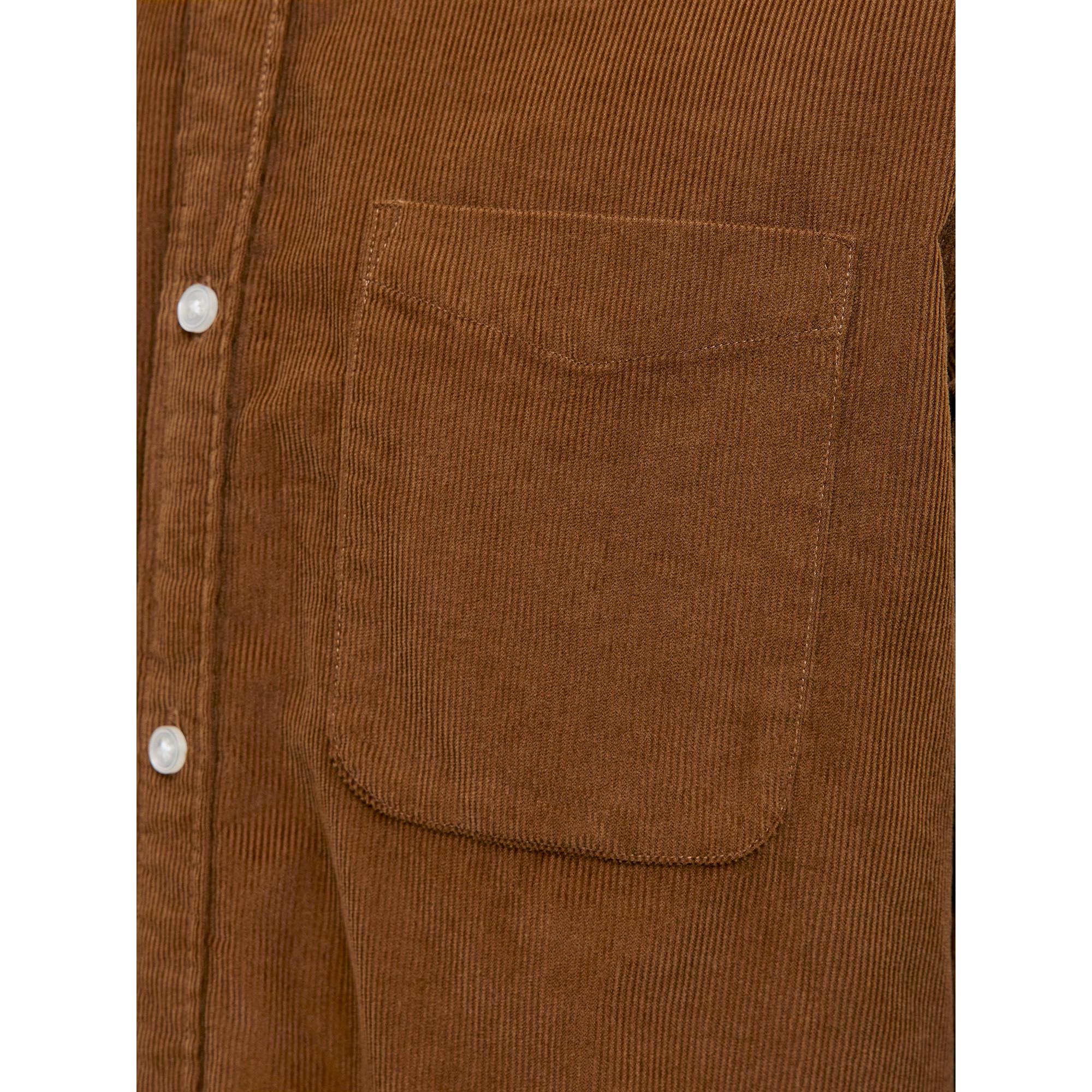 JACK & JONES Chemise en Corduroy à Manches Longues et Col Boutonné  