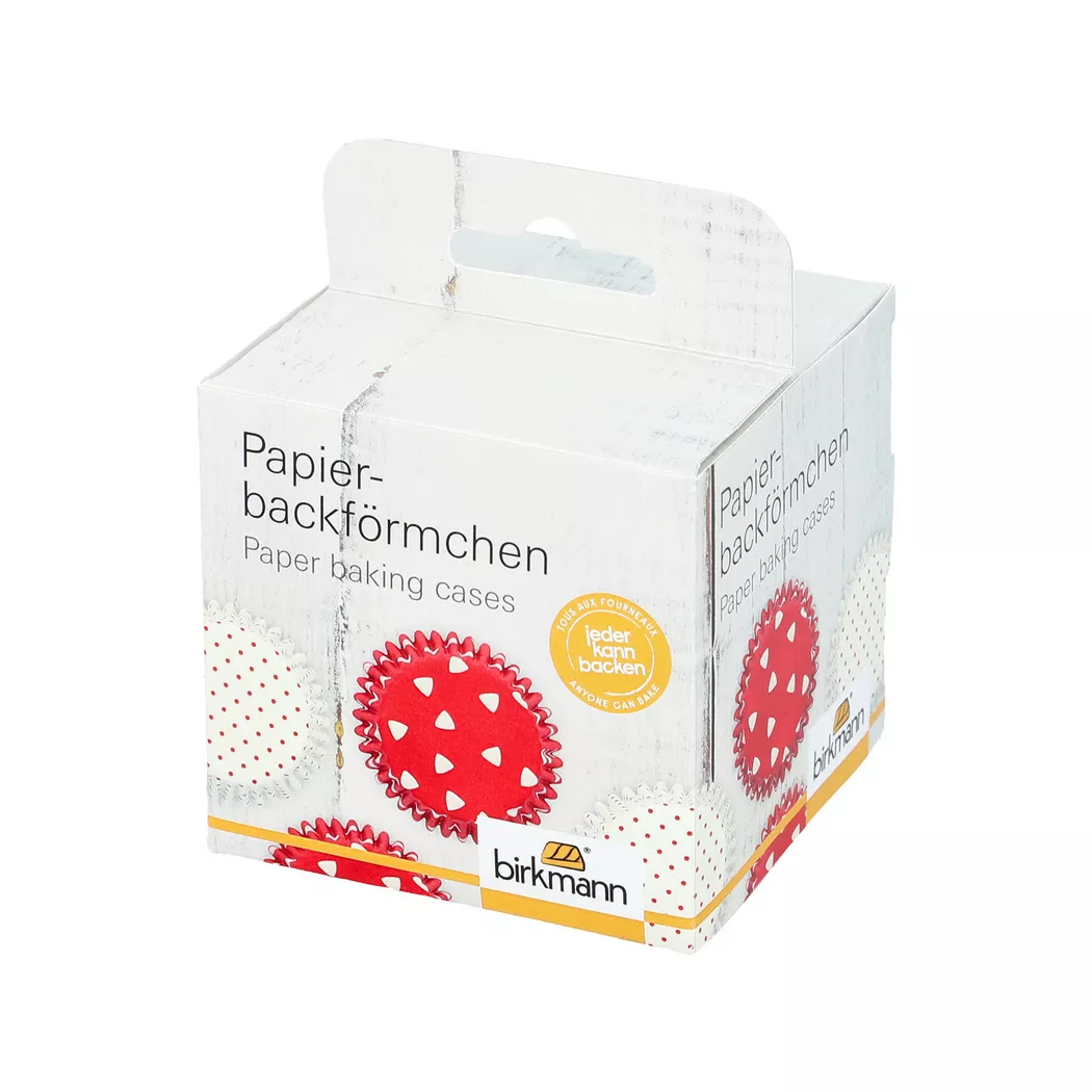 BIRKMANN - Cupcake-Förmchen, 100 Stück, 7cm, Rot