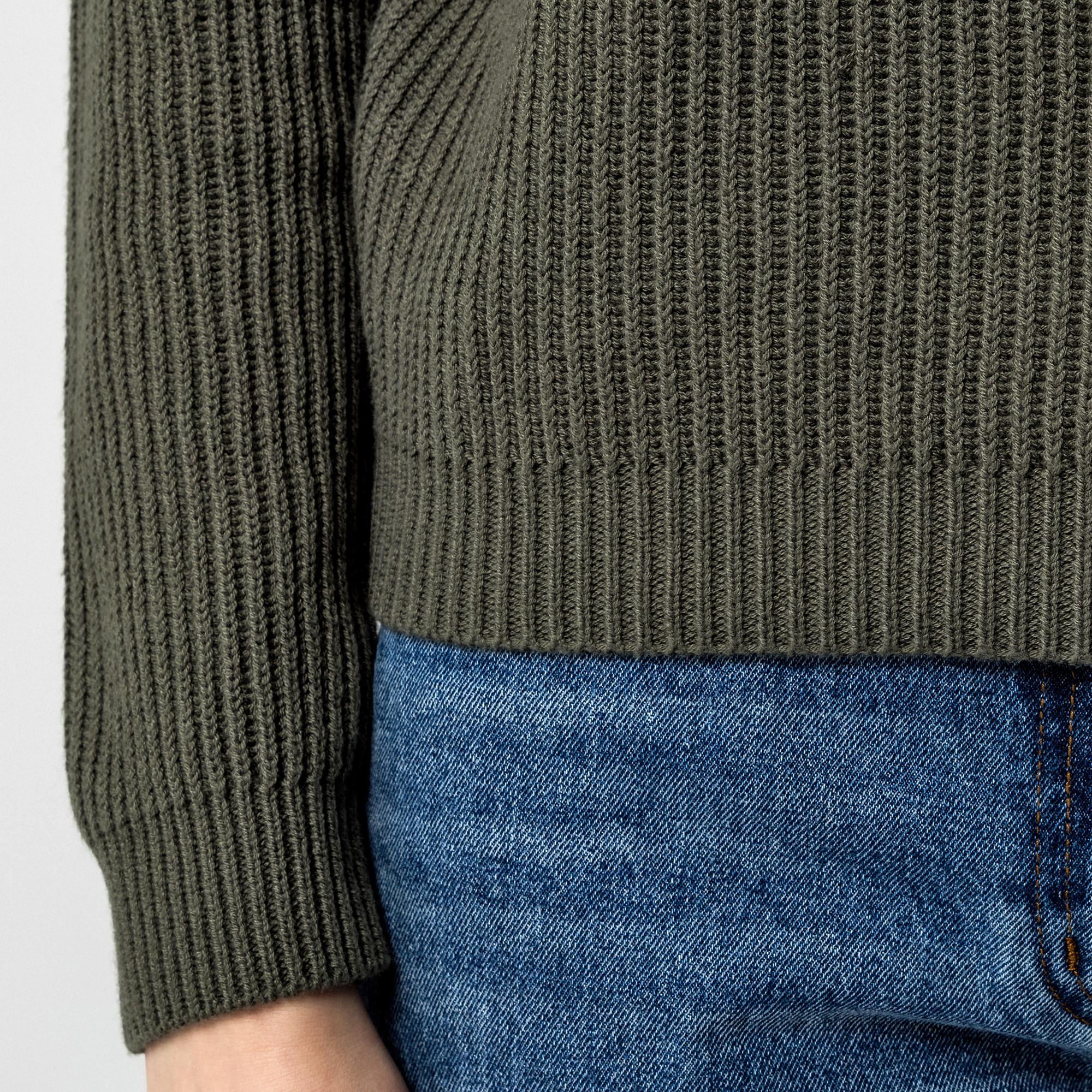 Manor Woman Gerippter Half Zip Pullover  