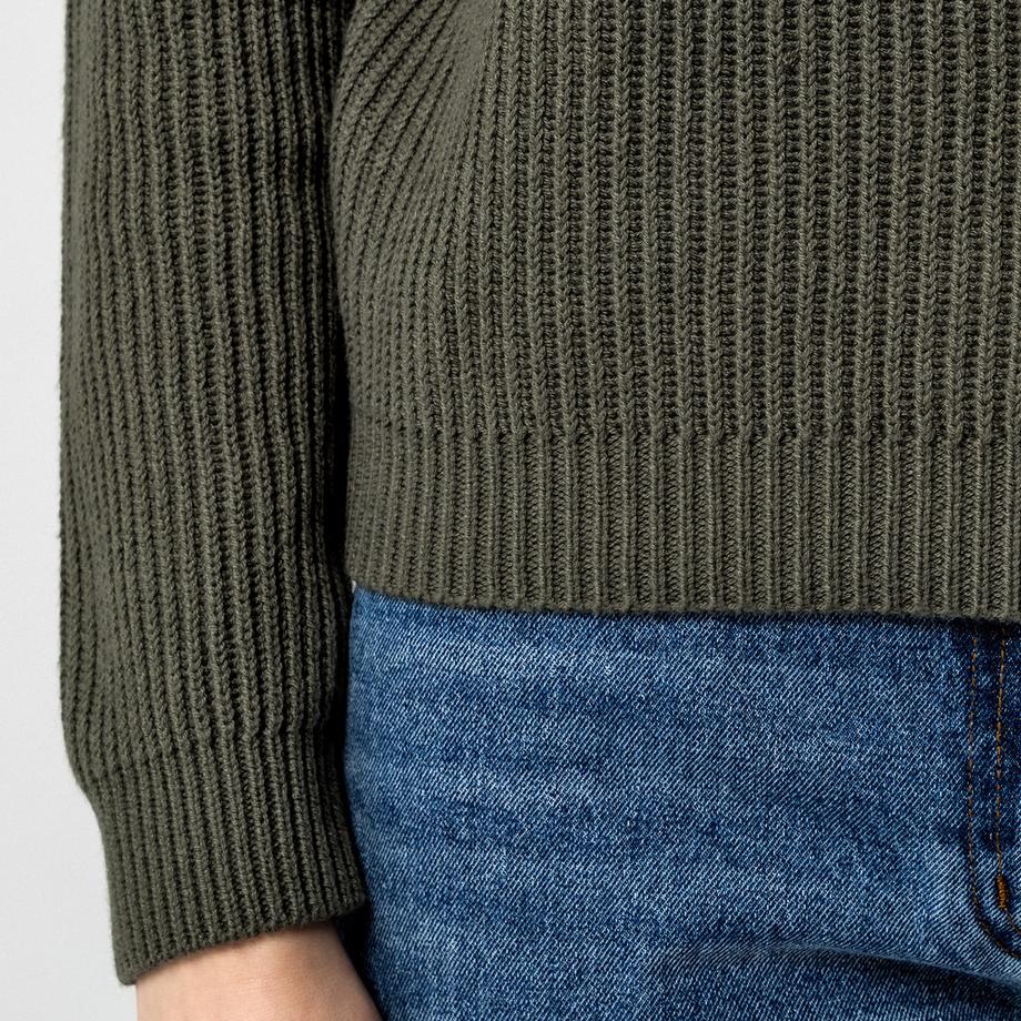 Manor Woman Gerippter Half Zip Pullover  