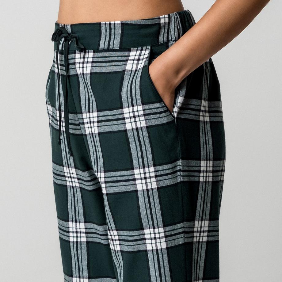 Manor Woman Pantalon de pyjama en flanelle à carreaux  