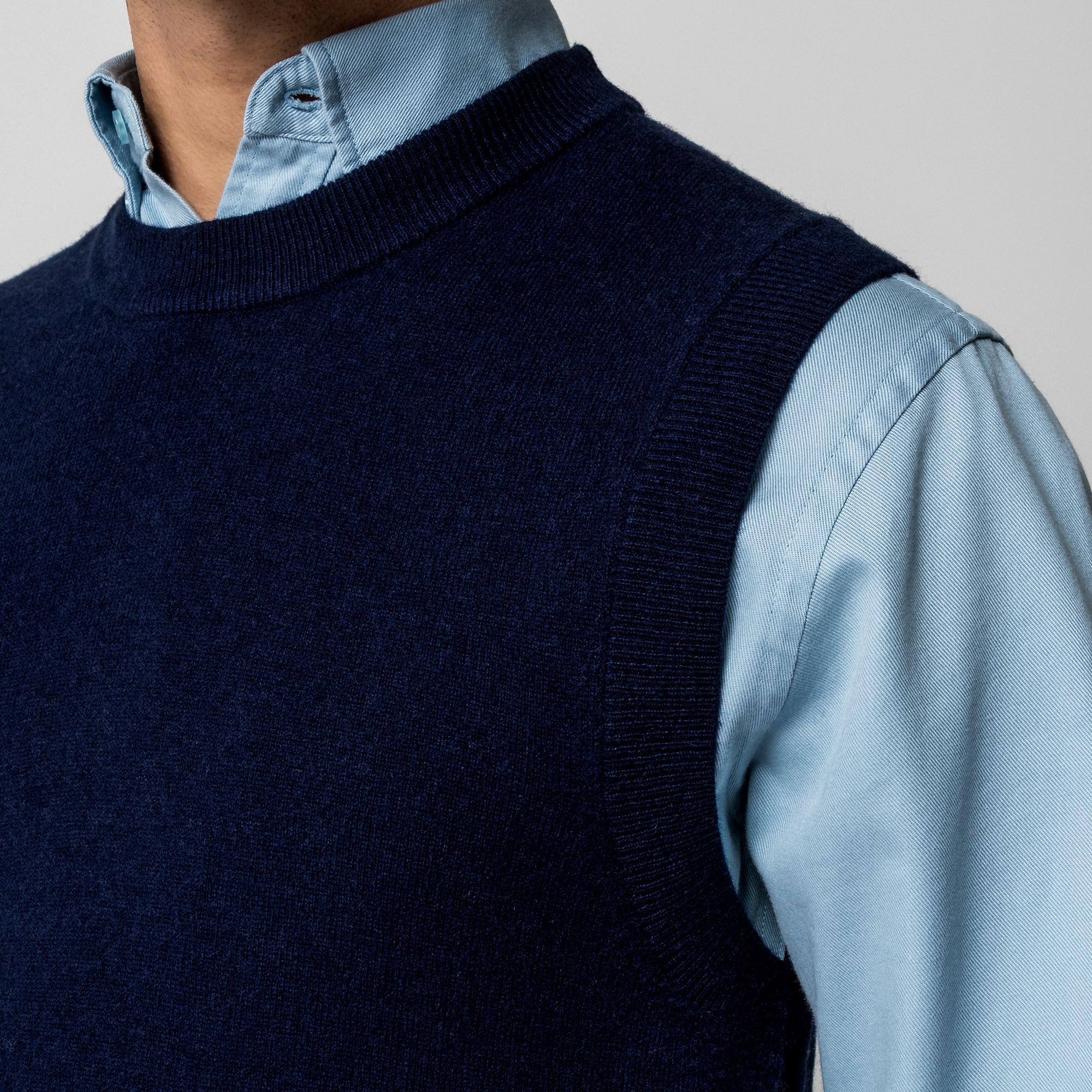 Manor Man Pull Sans Manches Col Rond  