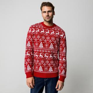 Manor Man Weihnachtsmuster Pullover  